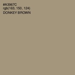 #A3967C - Donkey Brown Color Image