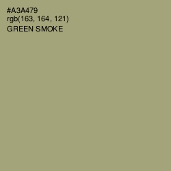 #A3A479 - Green Smoke Color Image