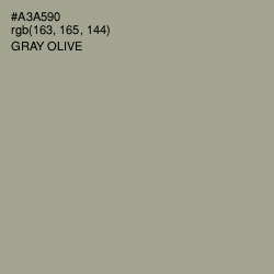#A3A590 - Gray Olive Color Image