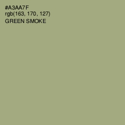 #A3AA7F - Green Smoke Color Image