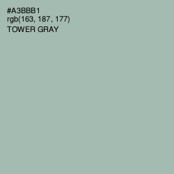 #A3BBB1 - Tower Gray Color Image