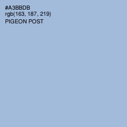 #A3BBDB - Pigeon Post Color Image