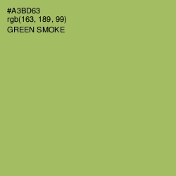 #A3BD63 - Green Smoke Color Image