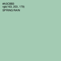#A3CBB3 - Spring Rain Color Image