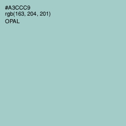 #A3CCC9 - Opal Color Image