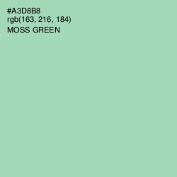 #A3D8B8 - Moss Green Color Image
