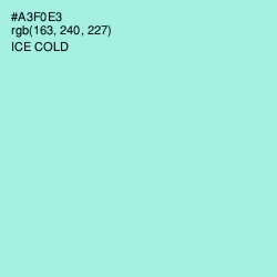 #A3F0E3 - Ice Cold Color Image