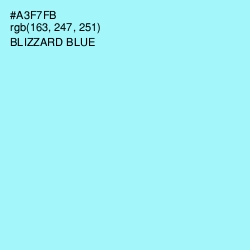 #A3F7FB - Blizzard Blue Color Image
