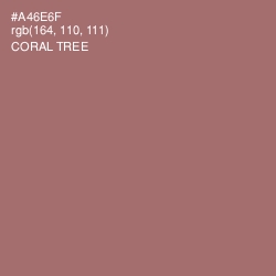 #A46E6F - Coral Tree Color Image