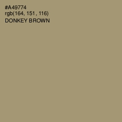 #A49774 - Donkey Brown Color Image