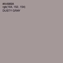 #A4989A - Dusty Gray Color Image