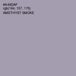 #A49DAF - Amethyst Smoke Color Image