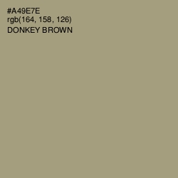 #A49E7E - Donkey Brown Color Image