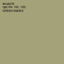 #A4A278 - Green Smoke Color Image