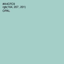 #A4CFC9 - Opal Color Image