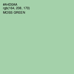 #A4D0AA - Moss Green Color Image