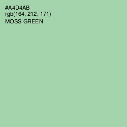 #A4D4AB - Moss Green Color Image