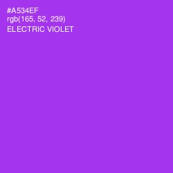 #A534EF - Electric Violet Color Image