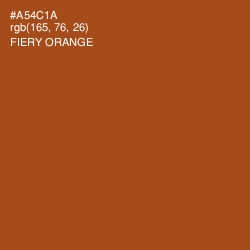 #A54C1A - Fiery Orange Color Image
