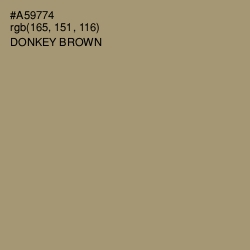 #A59774 - Donkey Brown Color Image