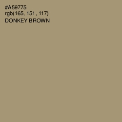 #A59775 - Donkey Brown Color Image
