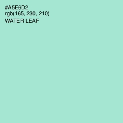 #A5E6D2 - Water Leaf Color Image