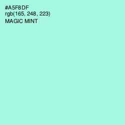 #A5F8DF - Magic Mint Color Image