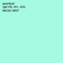 #A5FBDF - Magic Mint Color Image