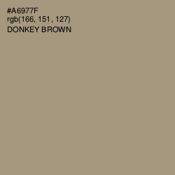 #A6977F - Donkey Brown Color Image