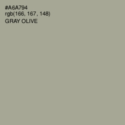 #A6A794 - Gray Olive Color Image