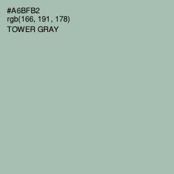 #A6BFB2 - Tower Gray Color Image