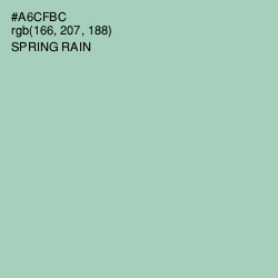 #A6CFBC - Spring Rain Color Image