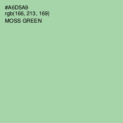 #A6D5A9 - Moss Green Color Image