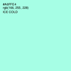 #A6FFE4 - Ice Cold Color Image