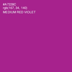 #A7228C - Medium Red Violet Color Image