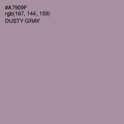 #A7909F - Dusty Gray Color Image
