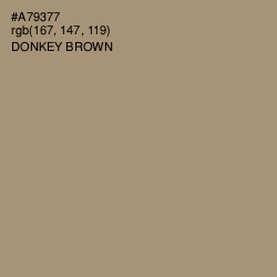 #A79377 - Donkey Brown Color Image