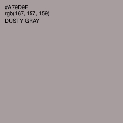 #A79D9F - Dusty Gray Color Image