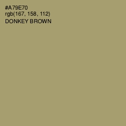 #A79E70 - Donkey Brown Color Image