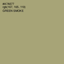 #A7A577 - Green Smoke Color Image