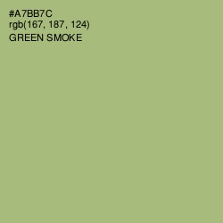 #A7BB7C - Green Smoke Color Image