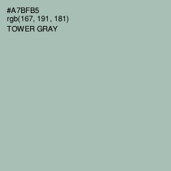 #A7BFB5 - Tower Gray Color Image