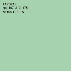 #A7D2AF - Moss Green Color Image
