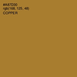 #A87D30 - Copper Color Image