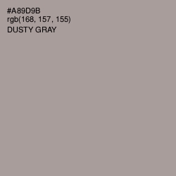 #A89D9B - Dusty Gray Color Image