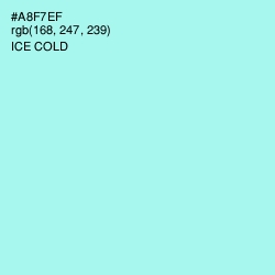 #A8F7EF - Ice Cold Color Image