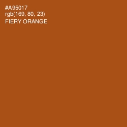 #A95017 - Fiery Orange Color Image