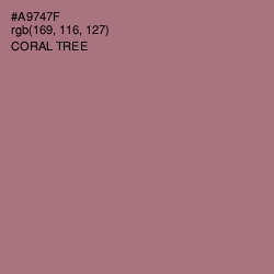 #A9747F - Coral Tree Color Image