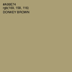 #A99E74 - Donkey Brown Color Image