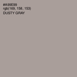 #A99E99 - Dusty Gray Color Image